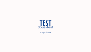 test galerie
